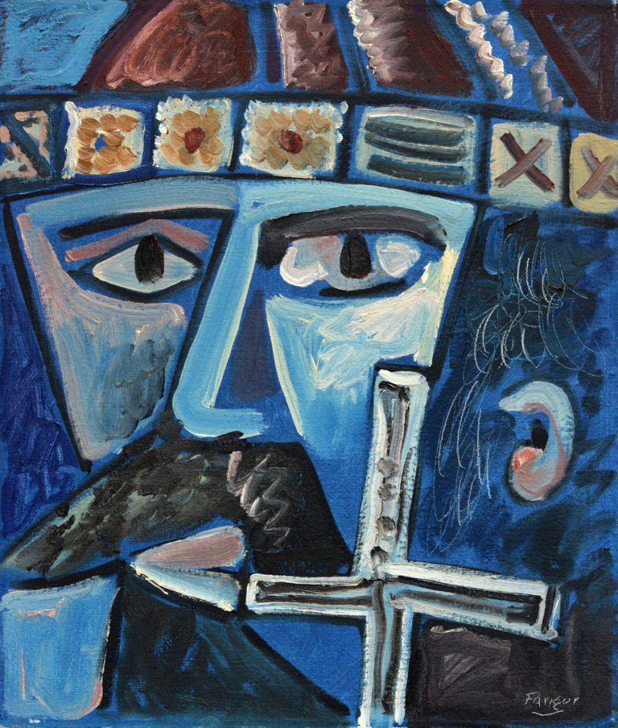 Wojciech Fangor: _Mieszko I_ z cyklu _Poczet Królów Polskich_, 1990