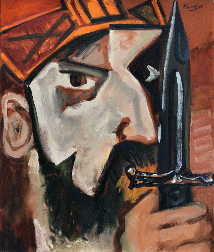Wojciech Fangor: _Kazimierz Sprawiedliwy_ z cyklu _Poczet Królów Polskich_, 1990