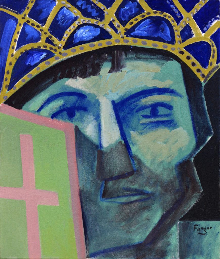 Wojciech Fangor: _Bolesław Wstydliwy_ z cyklu _Poczet Królów Polskich_, 1990