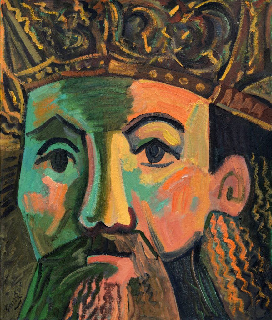 Wojciech Fangor: _Kazimierz Wielki_ z cyklu _Poczet Królów Polskich_, 1990