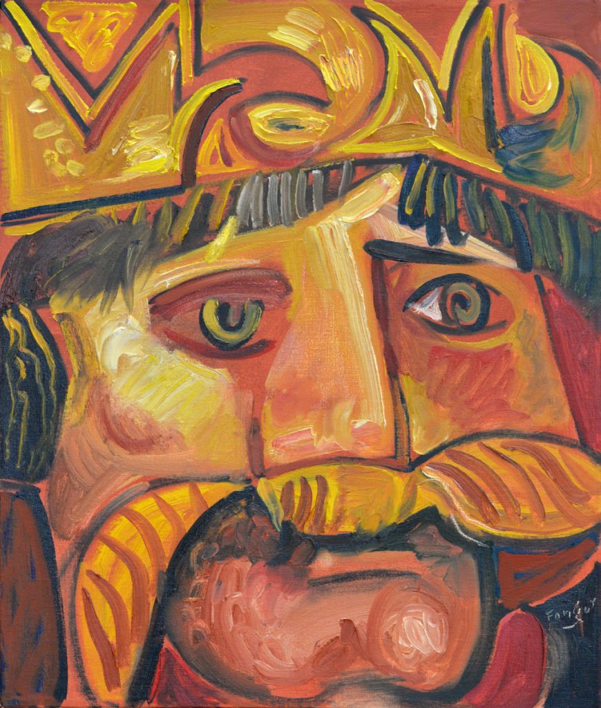 Wojciech Fangor: _Bolesław Chrobry_ z cyklu _Poczet Królów Polskich_, 1990