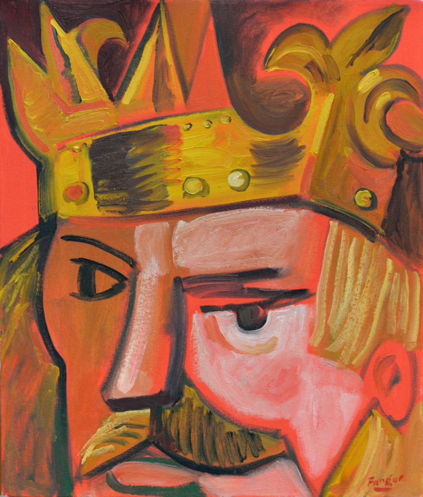 Wojciech Fangor: _Władysław Jagiełło_ z cyklu _Poczet Królów Polskich_, 1990