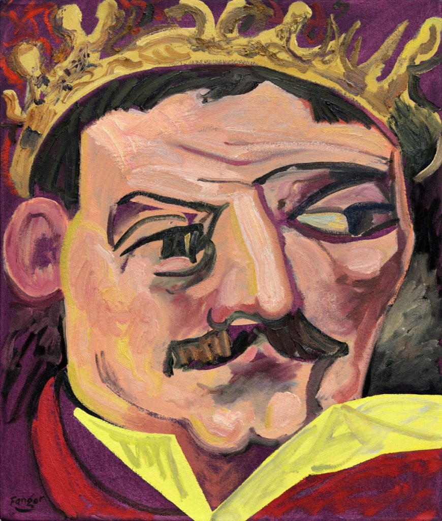 Wojciech Fangor: _Kazimierz Jagiellończyk_ z cyklu _Poczet Królów Polskich_, 1990