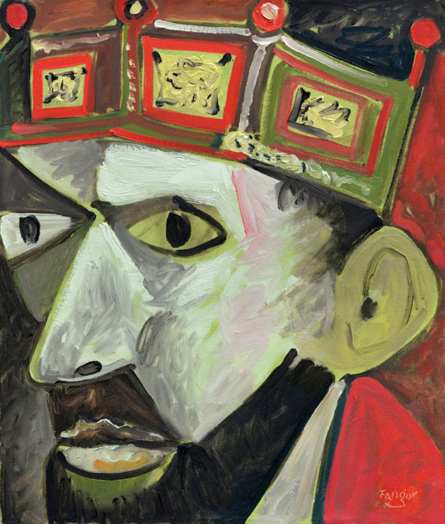 Wojciech Fangor: _Mieszko II_ z cyklu _Poczet Królów Polskich_, 1990