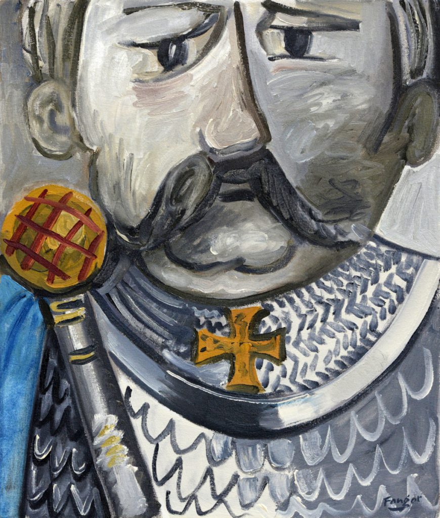 Wojciech Fangor: _Jan Sobieski_ z cyklu _Poczet Królów Polskich_, 1990