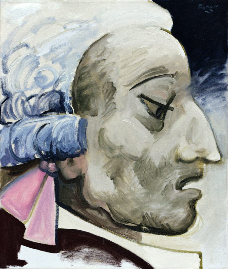 Wojciech Fangor: _Stanisław August Poniatowski_ z cyklu _Poczet Królów Polskich_, 1990