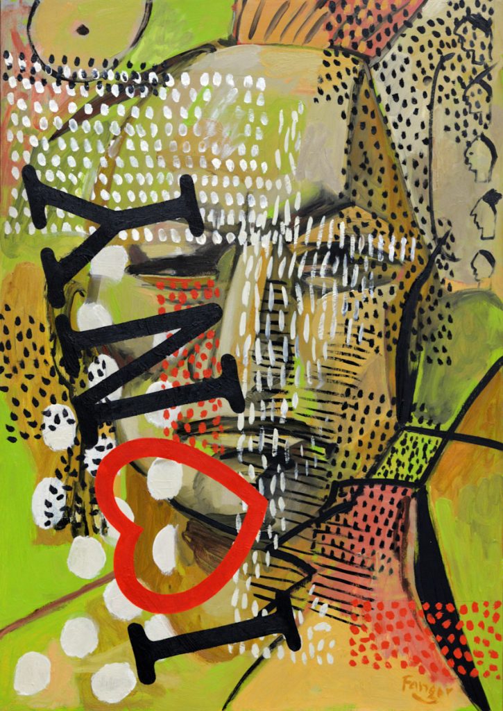 Wojciech Fangor: _Hiawatha (Mohawk)_ z cyklu _Wodzowie Indiańscy_, 1992