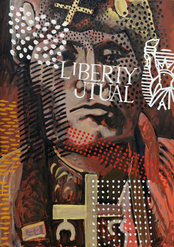 Wojciech Fangor: _Little Wolf (Cheyenns)_ z cyklu _Wodzowie Indiańscy_, 1992