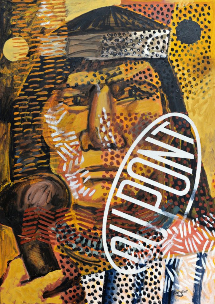 Wojciech Fangor: _Popé (Pueblo)_ z cyklu _Wodzowie Indiańscy_, 1992