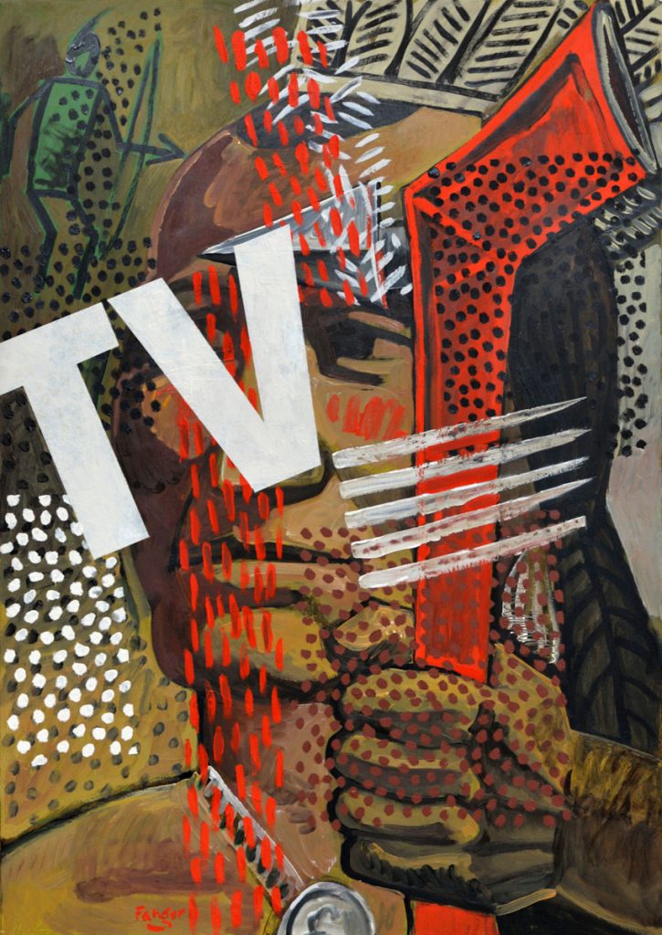 Wojciech Fangor: _Pontiac (Ottawa)_ z cyklu _Wodzowie Indiańscy_, 1992