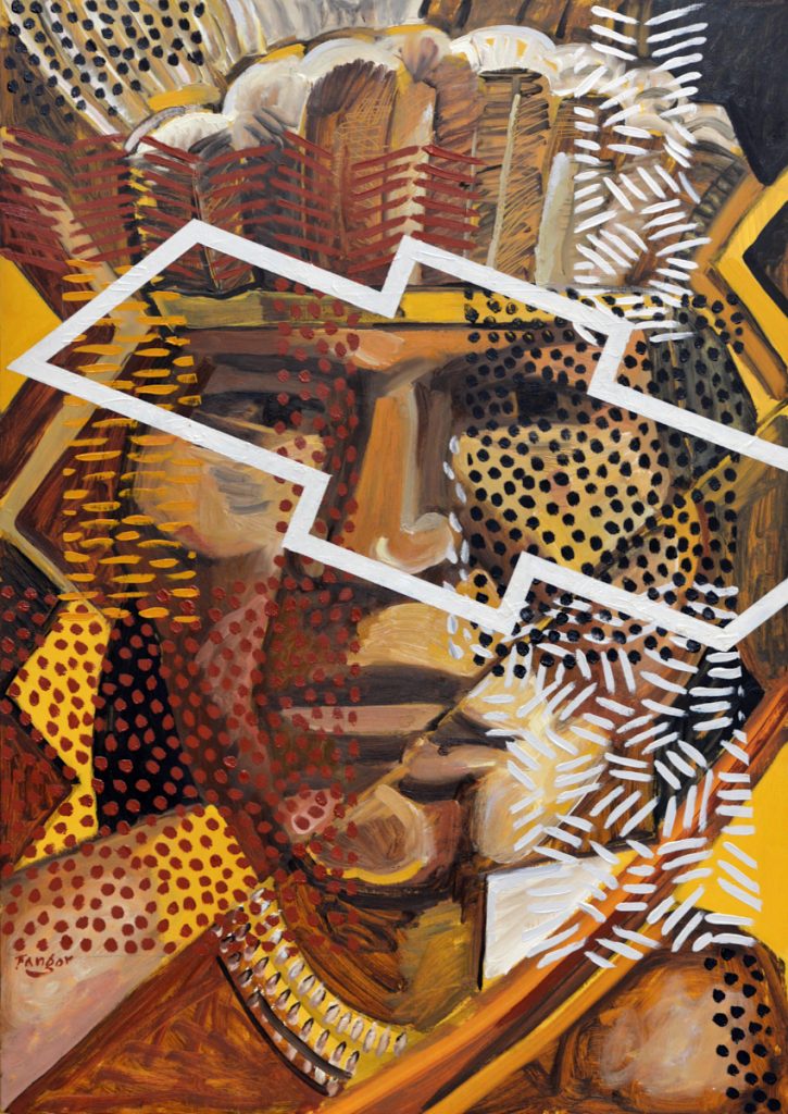 Wojciech Fangor: _Osceola (Seminole)_ z cyklu _Wodzowie Indiańscy_, 1992