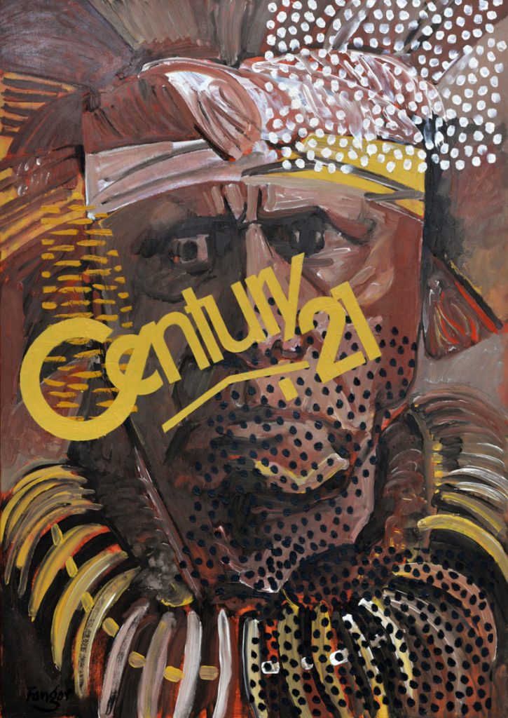 Wojciech Fangor: _Keokuk (Sauk)_ z cyklu _Wodzowie Indiańscy_, 1992