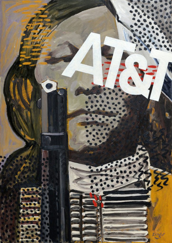 Wojciech Fangor: _Crazy Horse (Sioux)_ z cyklu _Wodzowie Indiańscy_, 1992