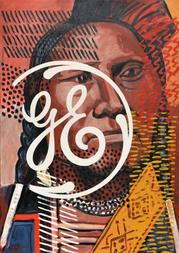 Wojciech Fangor: _Chief Joseph (Nez Percé)_ z cyklu _Wodzowie Indiańscy_, 1992