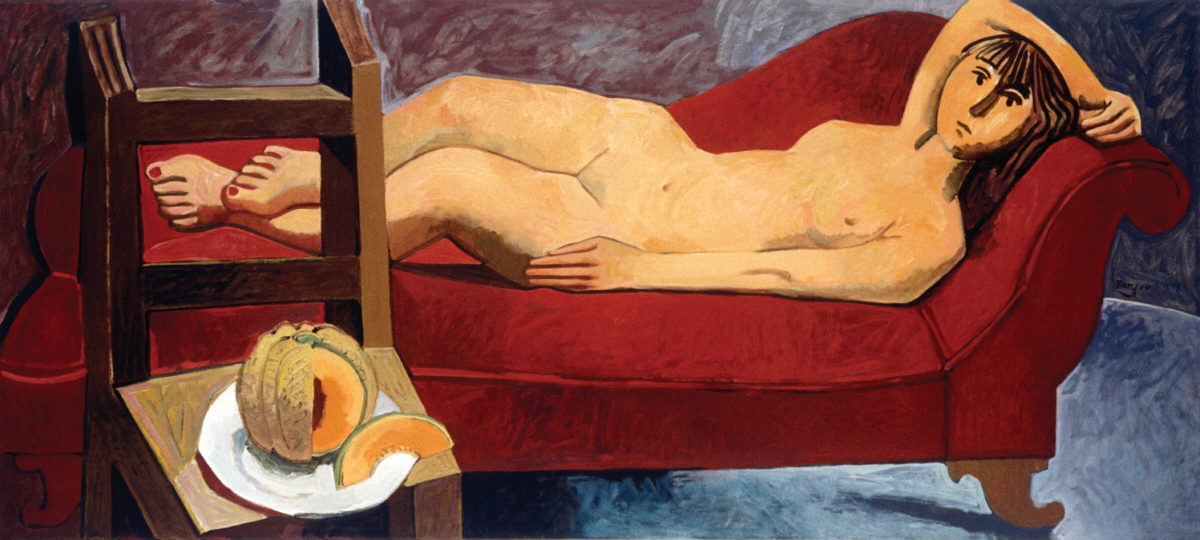 Wojciech Fangor: Nude with a melon, 1991