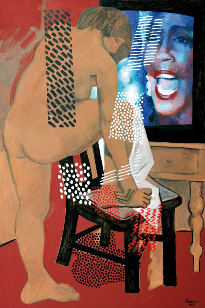 Wojciech Fangor: _Akt i TV_, 1995
