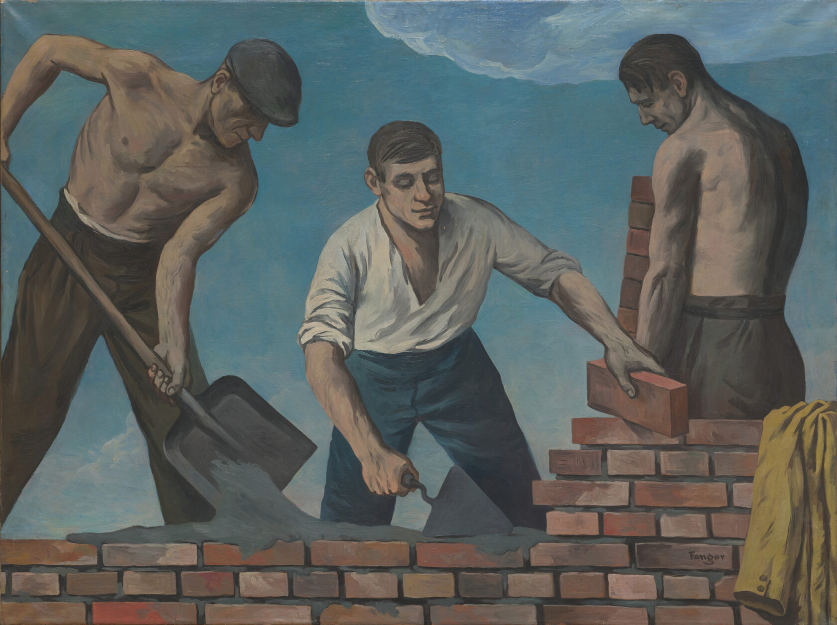 Wojciech Fangor: _Murarze_, 1950