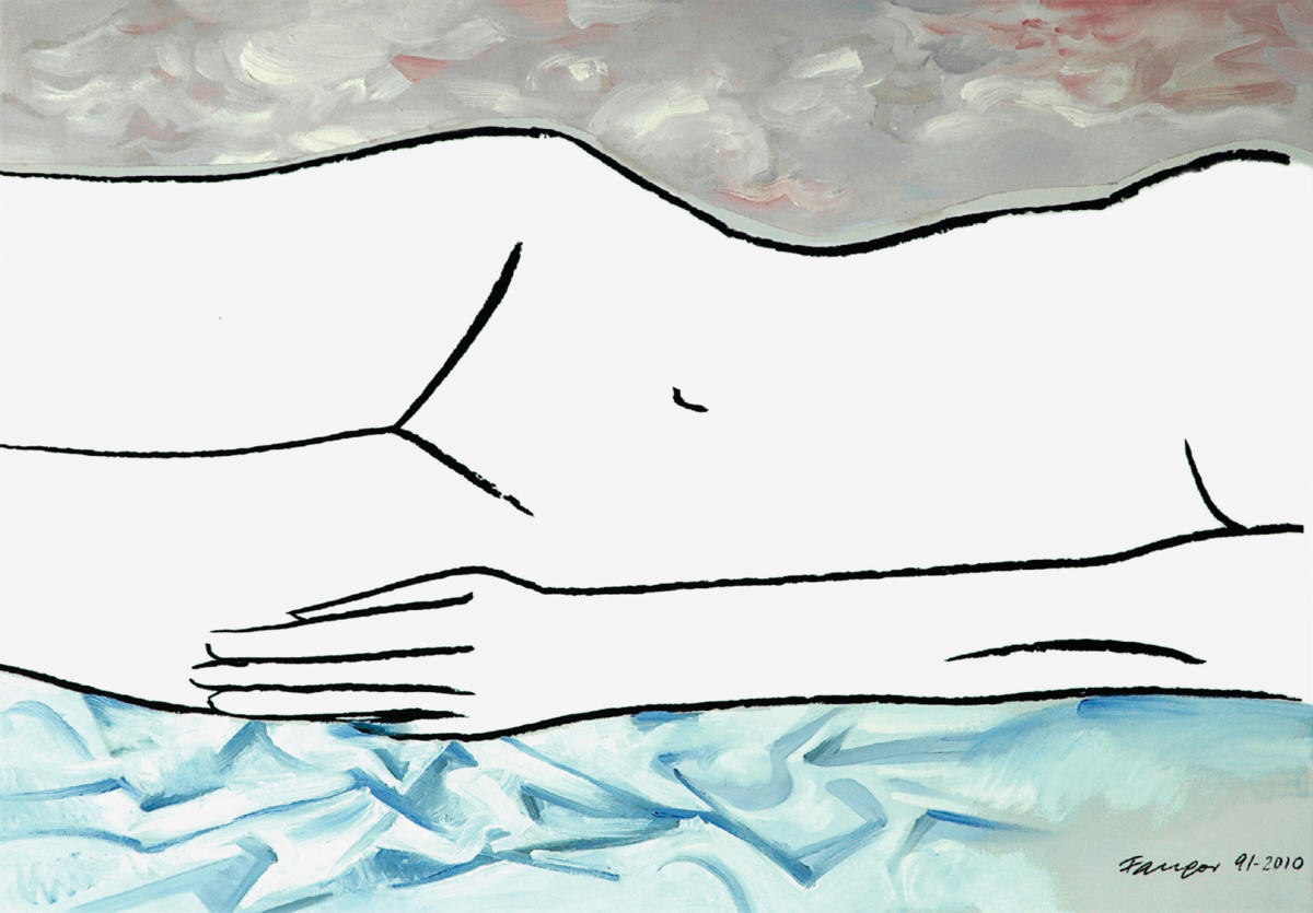 Wojciech Fangor: Nude in bedding, 1991-2010
