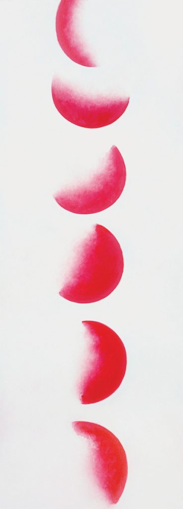 Wojciech Fangor: _Red Moons 1_, 2010