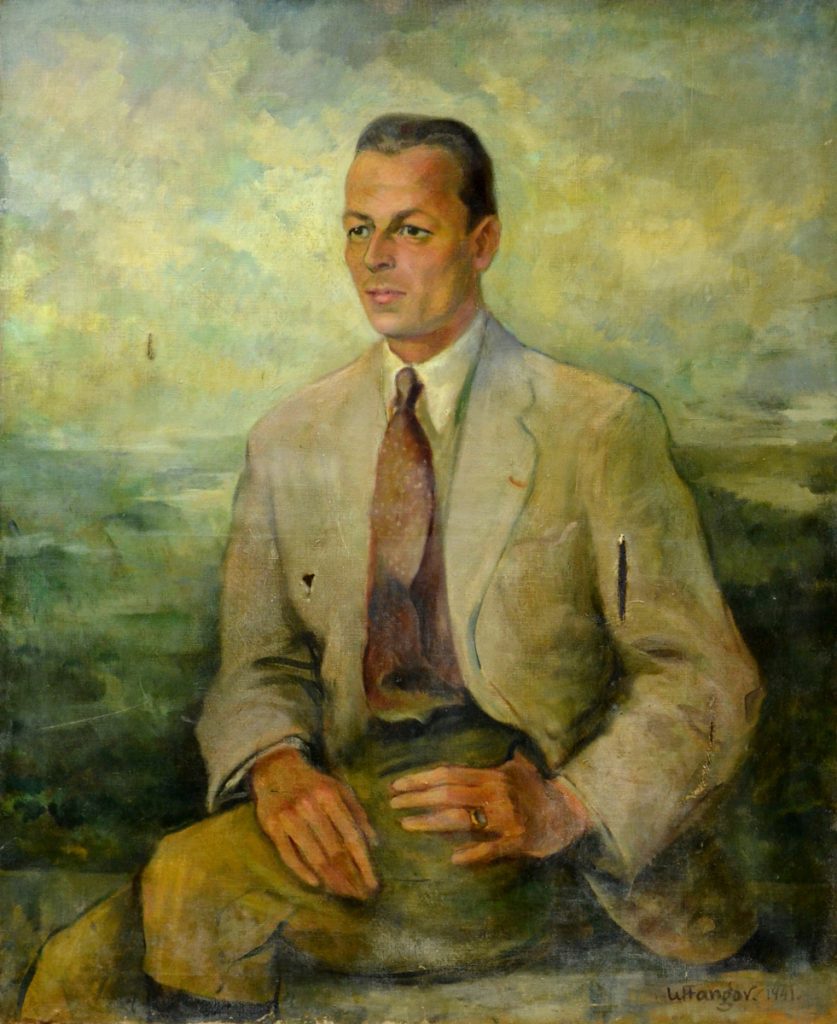 Wojciech Fangor: _Portret Zbigniewa Tołłoczki_, 1941
