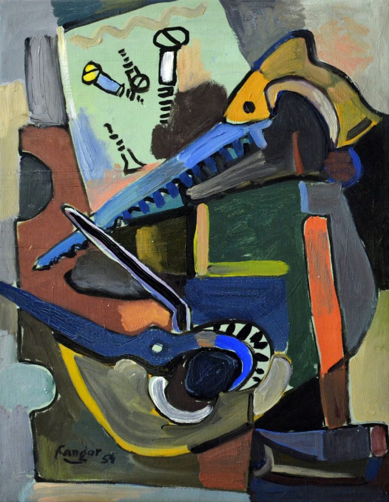 Wojciech Fangor: _Narzędzia i śruby_, 1954