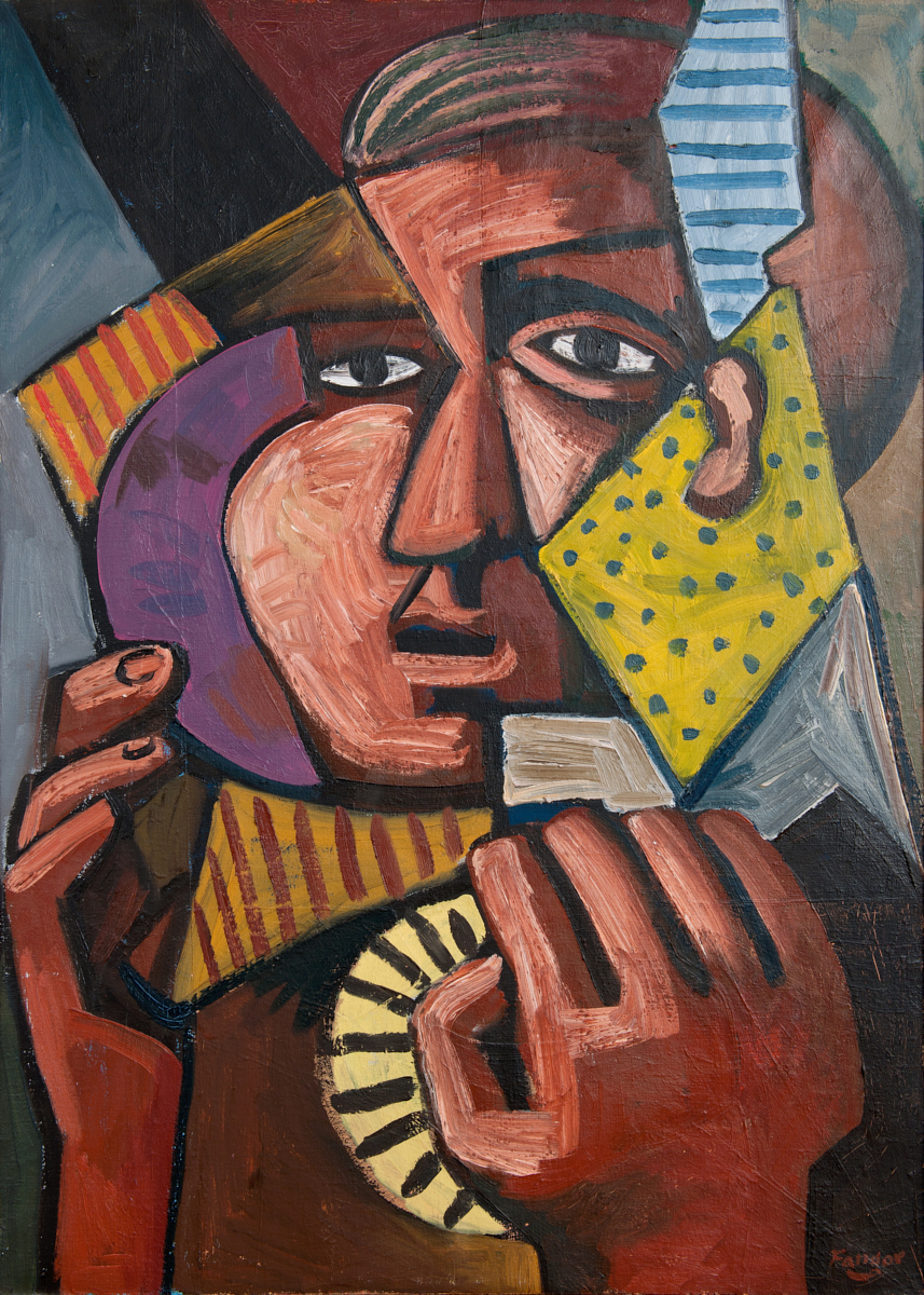 Wojciech Fangor: [Twarz kubistyczna], 1956