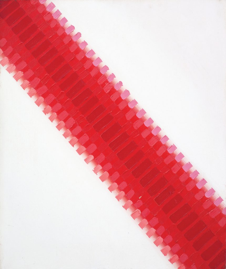 Wojciech Fangor: _Czerwony Ślad_, 1959