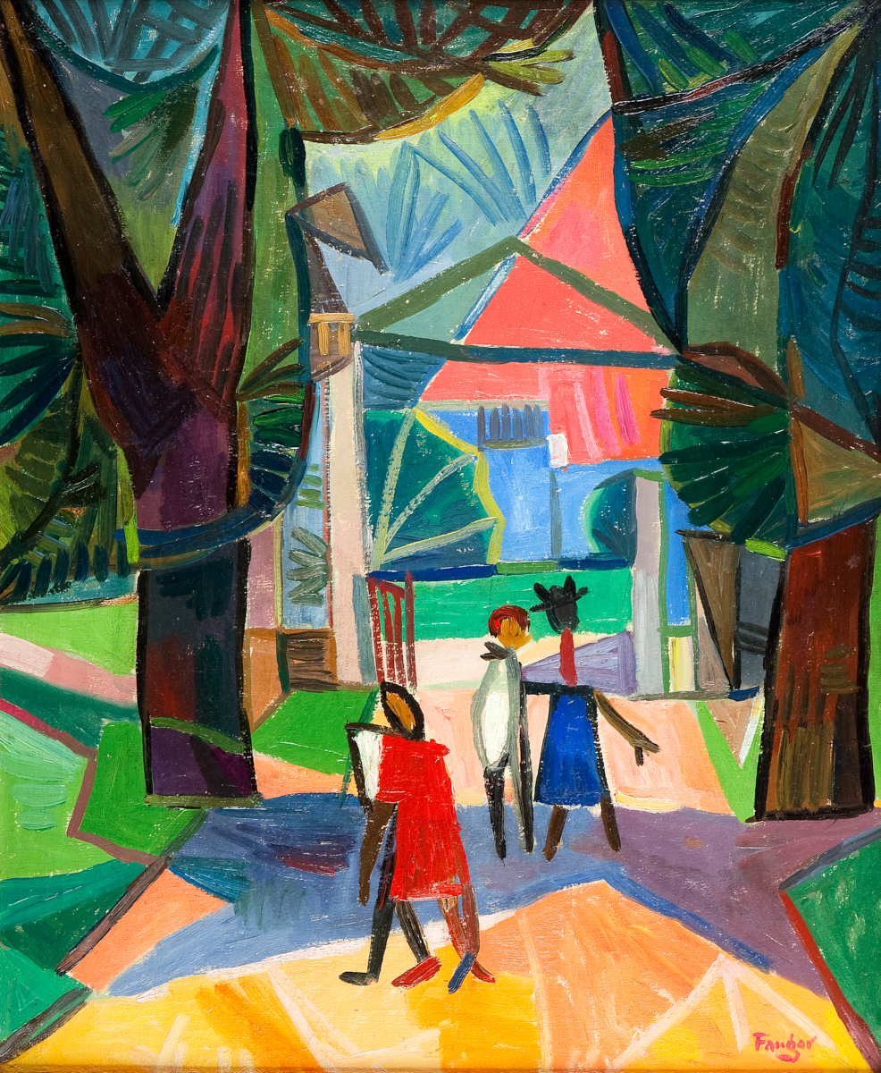 Wojciech Fangor: Fragment parku, 1948