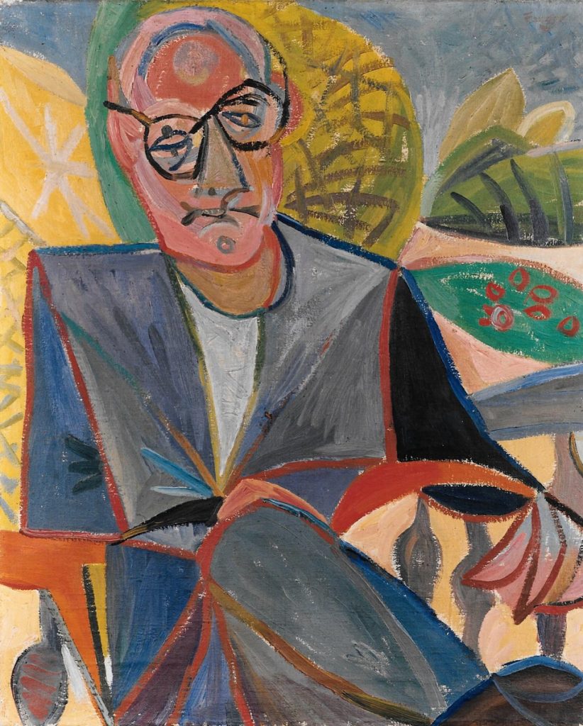 Wojciech Fangor: _Mężczyzna siedzący_, 1948