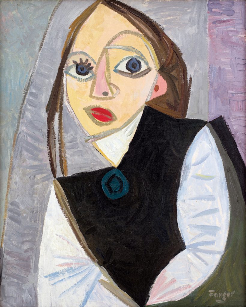 Wojciech Fangor: _Kobieta z&nbsp;zieloną broszką_, 1948