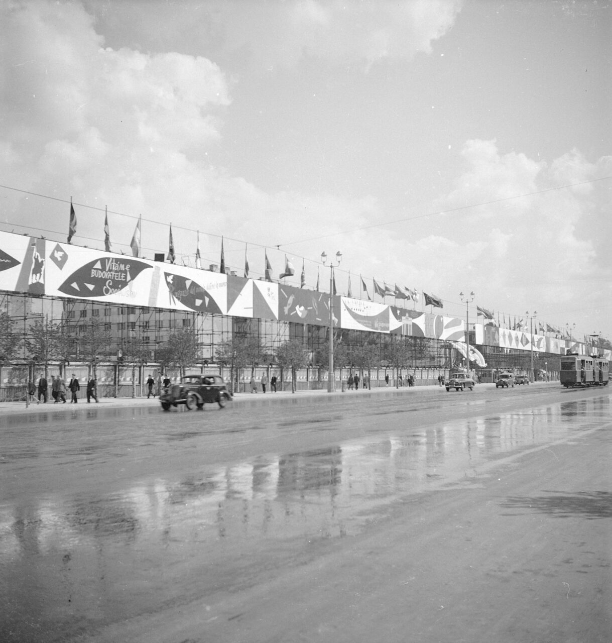 Wojciech Fangor: Fryz dekoracyjny na V Światowy Festiwal Młodzieży i Studentów, 1955