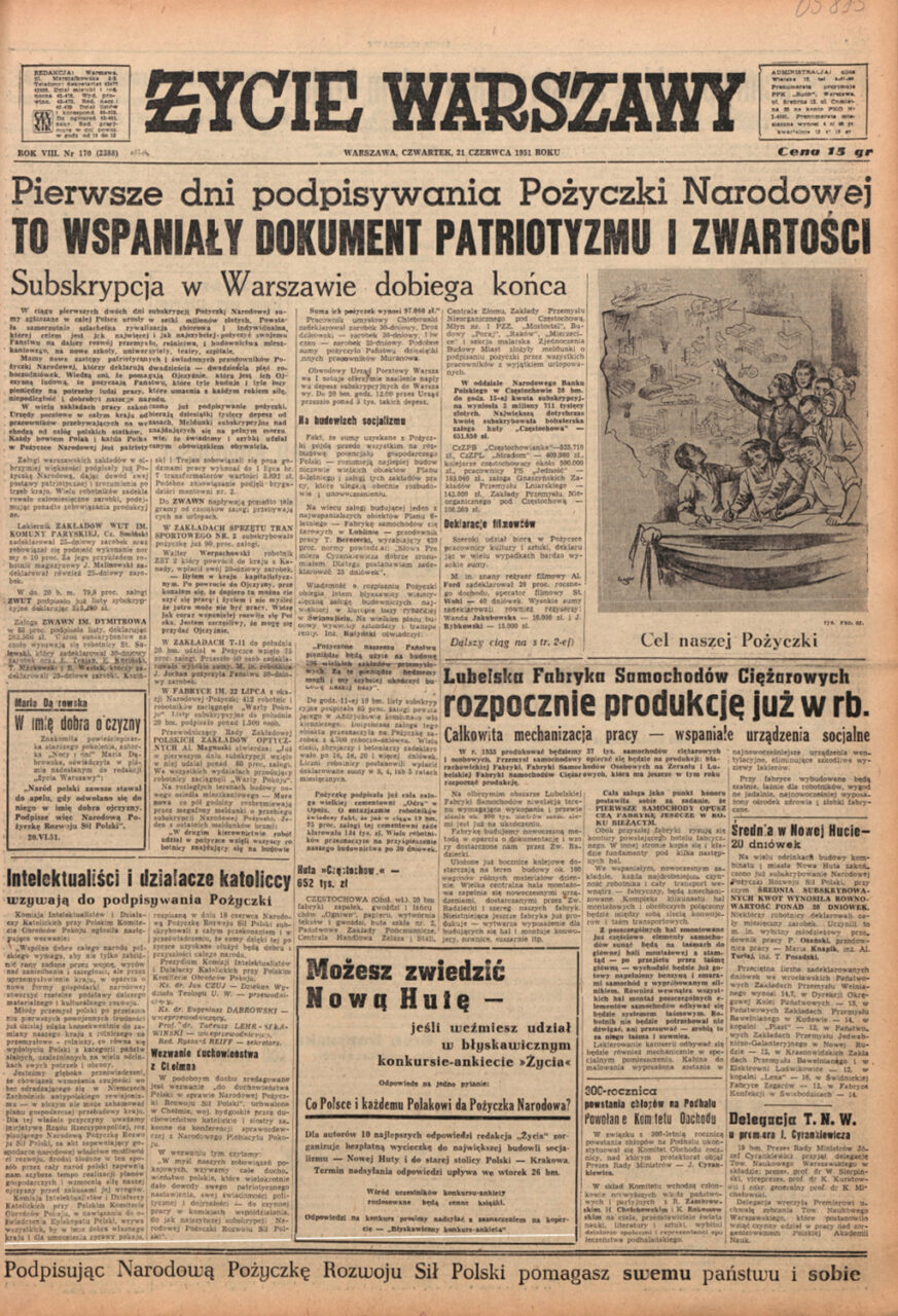 Wojciech Fangor: _Cel naszej pożyczki_, 1951