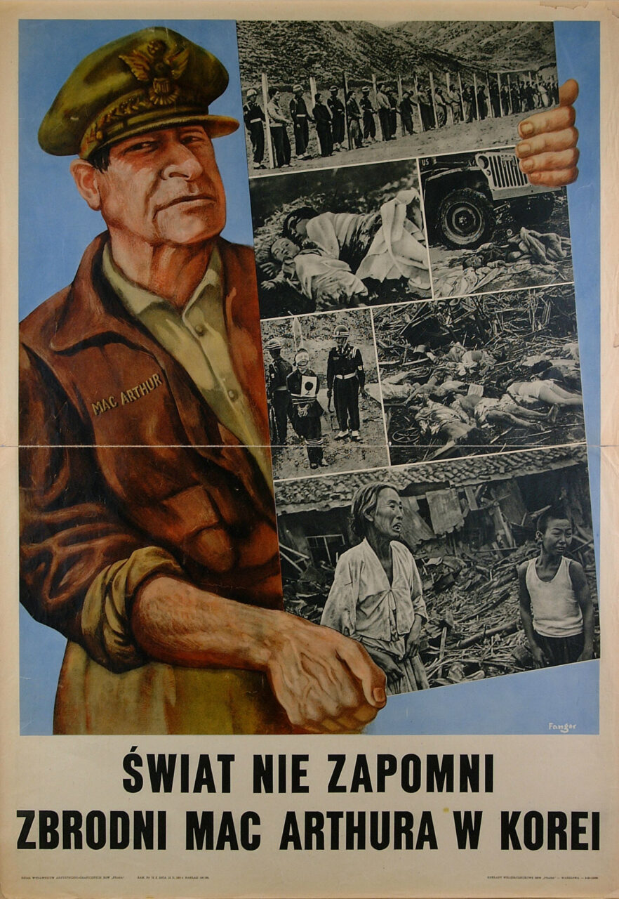 Wojciech Fangor: _Świat nie zapomni zbrodni Mac Arthura w Korei_, 1951