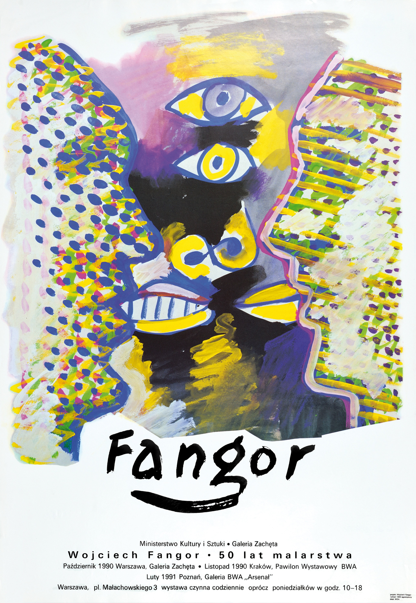 Wojciech Fangor: Wojciech Fangor – 50 years of painting, 1990