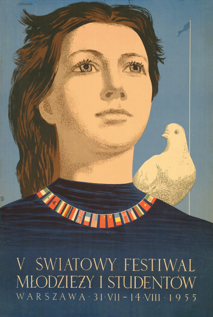 Wojciech Fangor: _V Światowy Festiwal Młodzieży i Studentów_, 1955