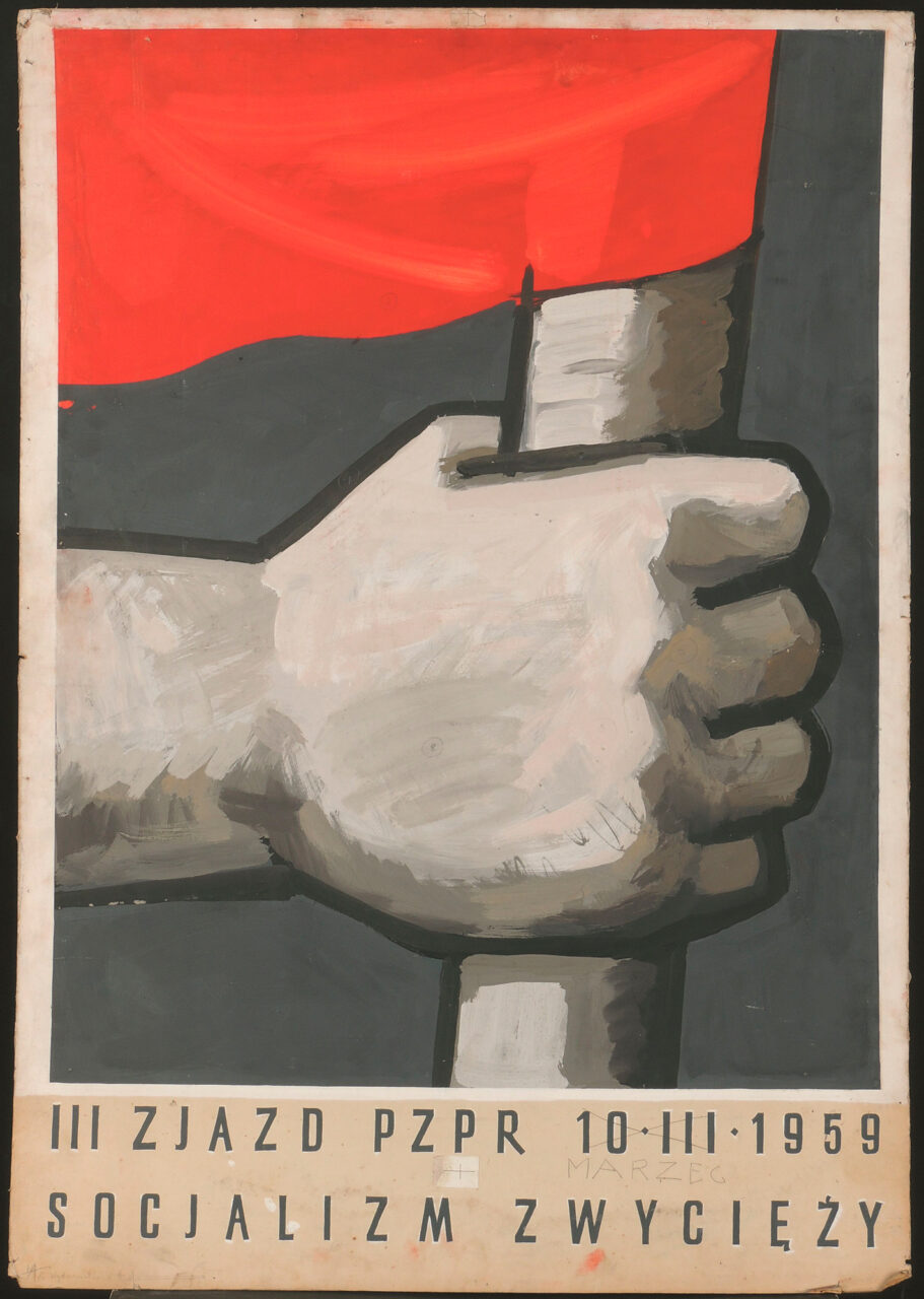 Wojciech Fangor: _III Zjazd PZPR 10 III 1959. Socjalizm zwycięży_, 1959