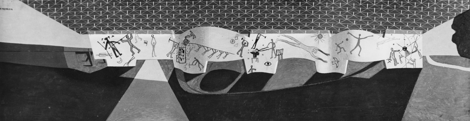 Wojciech Fangor: Ściana południowa Pawilonu Polskiego BX 58 od wnętrza, 1956