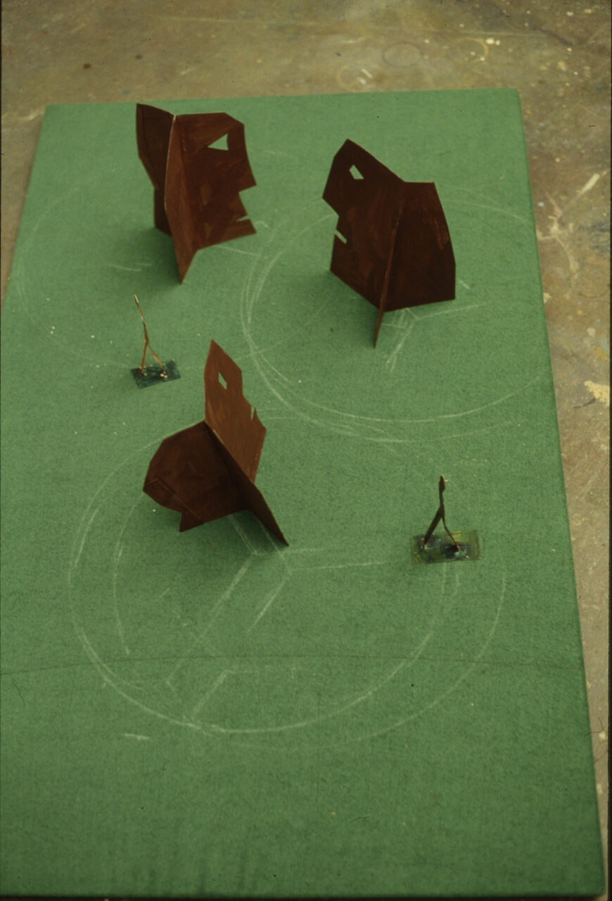 Wojciech Fangor: Makieta _Trzech Głów_, 1980